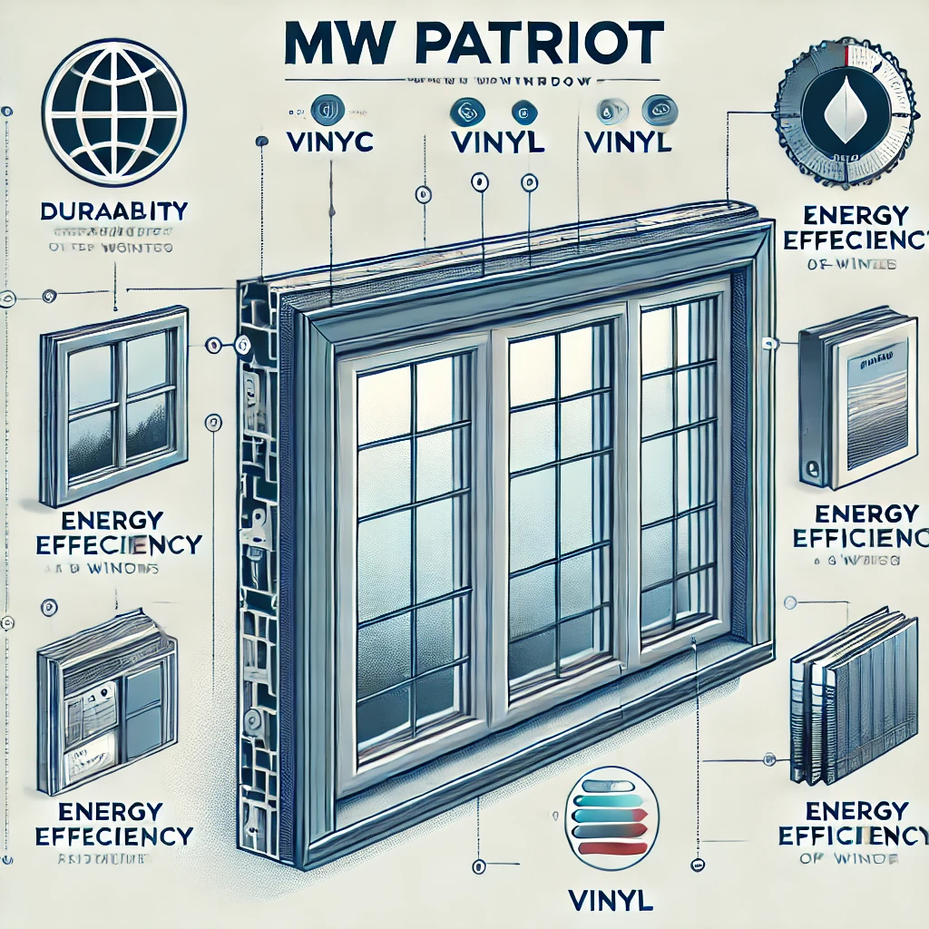 MW Patriot Vinyl Windows - Window frame, vinyl material, design features, durability, energy efficiency.

