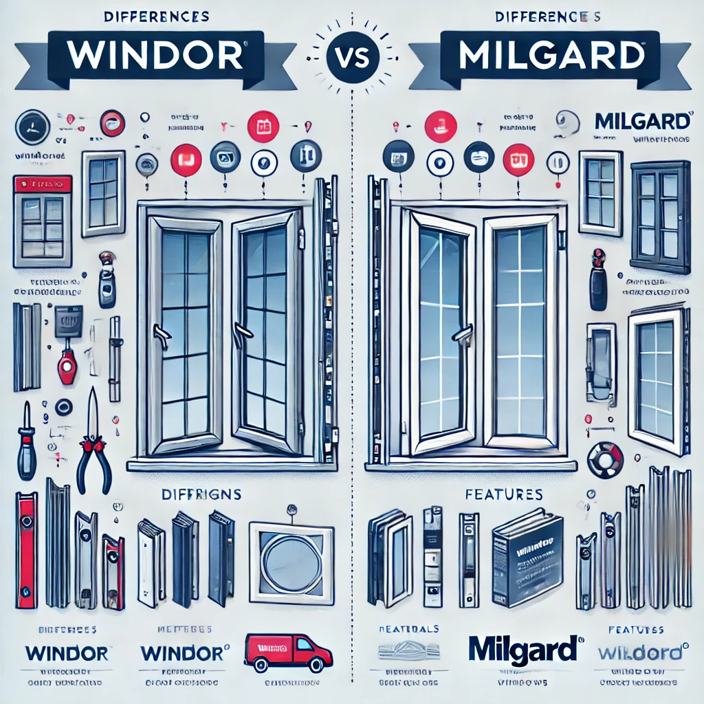 Windor vs Milgard Windows - Design, materials, features, comparison, differences.


